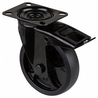 BLACK - otočné s brzdou 100mm